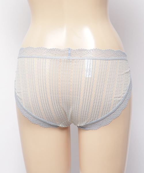 KID BLUE(キッドブルー)の「【40周年特別アイテム/総レースランジェリー】キッドブルー -ストライプレース -ノーマルショーツ -KIMH162 -kidblue(ショーツ・レディース・サックスブルー/ピンク・M/L)」の3枚目の写真