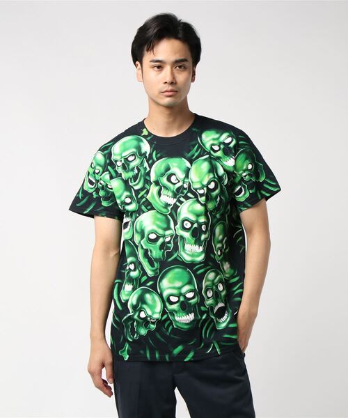 PARKS TOKYO SELECT（パークストウキョウセレクト）の「【LIQUID BLUE】（UN）プリントTシャツ（Tシャツ/カットソー・メンズ・ホワイト/ホワイト系その他/ブラック・SMALL/MEDIUM/LARGE）」の3枚目の写真