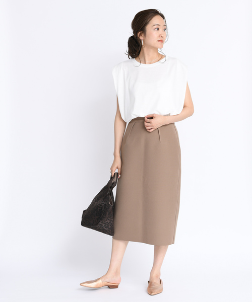 DouDou（ドゥドゥ）の「タックドレーププルオーバー（Tシャツ/カットソー・レディース・ダークブラウン/オフホワイト/ピンク・FREE）」の12枚目の写真