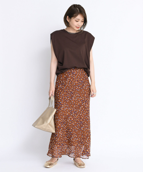 DouDou（ドゥドゥ）の「タックドレーププルオーバー（Tシャツ/カットソー・レディース・ダークブラウン/オフホワイト/ピンク・FREE）」の19枚目の写真