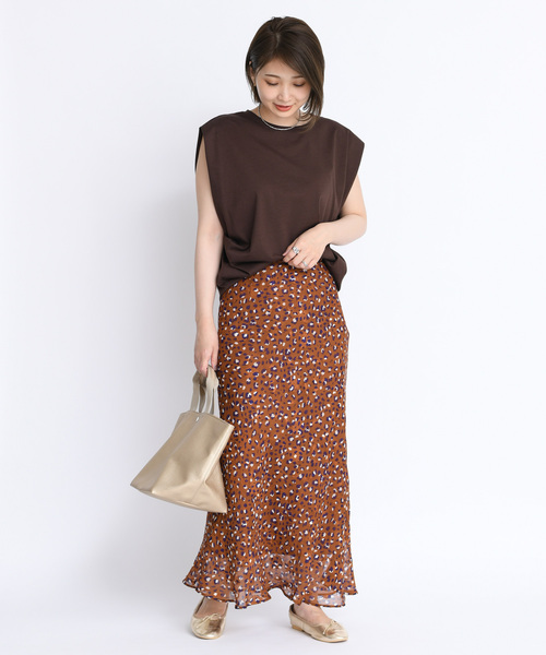 DouDou（ドゥドゥ）の「タックドレーププルオーバー（Tシャツ/カットソー・レディース・ダークブラウン/オフホワイト/ピンク・FREE）」の21枚目の写真