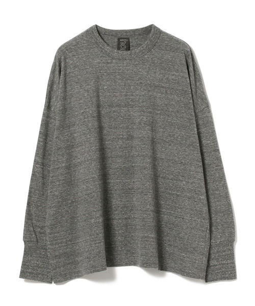 homspun（ホームスパン）の「homspun / ワイドフォルム クルーネック カットソー ロングスリーブ＜WOMEN＞（Tシャツ/カットソー・レディース・チャコールグレー/ブラック・ONE SIZE）」の10枚目の写真