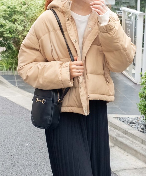 WEGO(ウィゴー)の「WEGO/ショートフェイクダウンジャケット(ダウンジャケット/コート)」|ベージュ