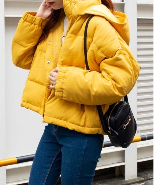 WEGO(ウィゴー)の「WEGO/ショートフェイクダウンジャケット(ダウンジャケット/コート)」|イエロー