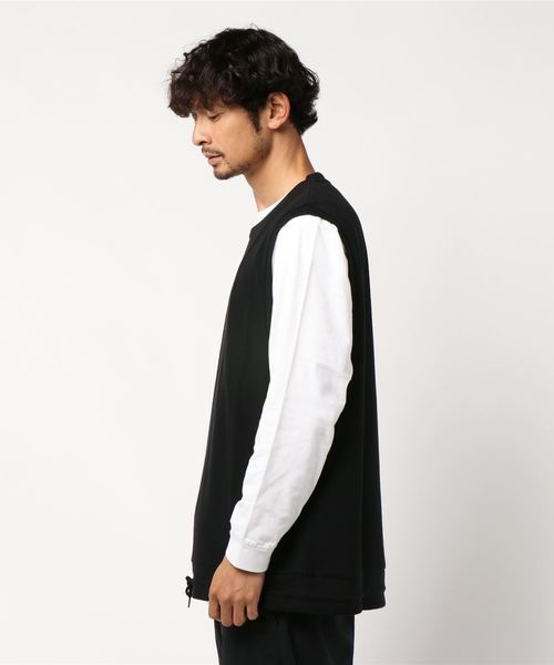 JUNRED（ジュンレッド）の「変形カノコクルーベスト（ベスト・メンズ・ブラック/ネイビー・M/L）」の3枚目の写真