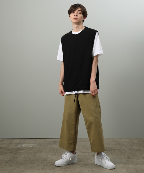 JUNRED（ジュンレッド）の「変形カノコクルーベスト（ベスト・メンズ・ブラック/ネイビー・M/L）」の10枚目の写真