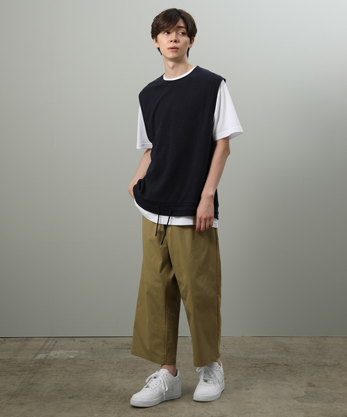 JUNRED（ジュンレッド）の「変形カノコクルーベスト（ベスト・メンズ・ブラック/ネイビー・M/L）」の11枚目の写真