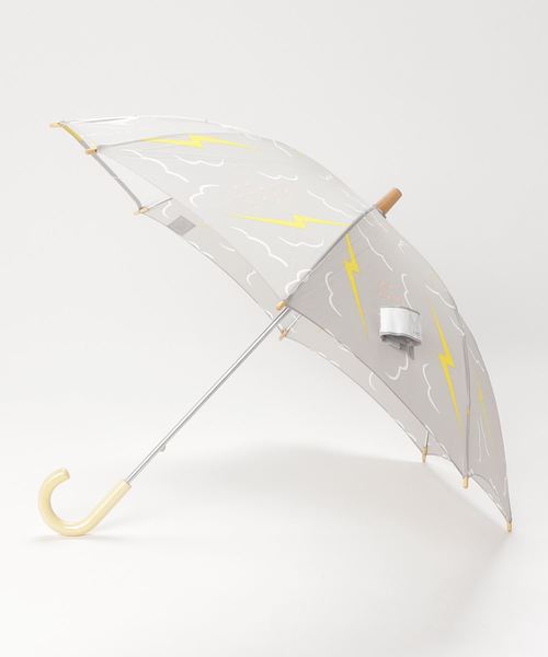 392 plusm（サンキューニプリュスエム）の「thunder Kids傘　45（長傘・キッズ・ベージュ/グレー・45）」の2枚目の写真