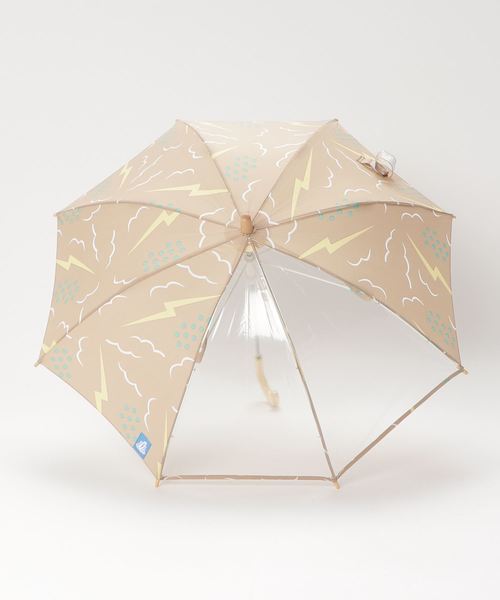 392 plusm（サンキューニプリュスエム）の「thunder Kids傘　45（長傘・キッズ・ベージュ/グレー・45）」の3枚目の写真