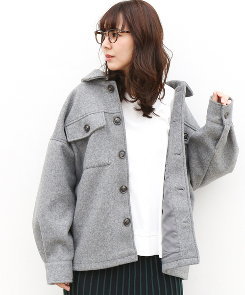n'ee-ne（ネーネ）の「CPOジャケット（テーラードジャケット・レディース・ブラック/杢グレー/モカ/オートミール・FREE）」の3枚目の写真