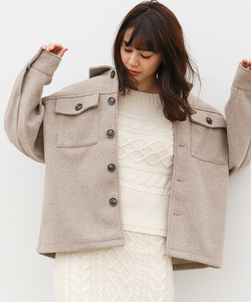 n'ee-ne（ネーネ）の「CPOジャケット（テーラードジャケット・レディース・ブラック/杢グレー/モカ/オートミール・FREE）」の4枚目の写真