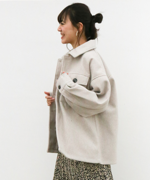 n'ee-ne（ネーネ）の「CPOジャケット（テーラードジャケット・レディース・ブラック/杢グレー/モカ/オートミール・FREE）」の5枚目の写真