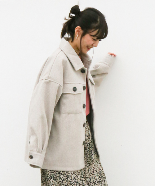 n'ee-ne（ネーネ）の「CPOジャケット（テーラードジャケット・レディース・ブラック/杢グレー/モカ/オートミール・FREE）」の7枚目の写真