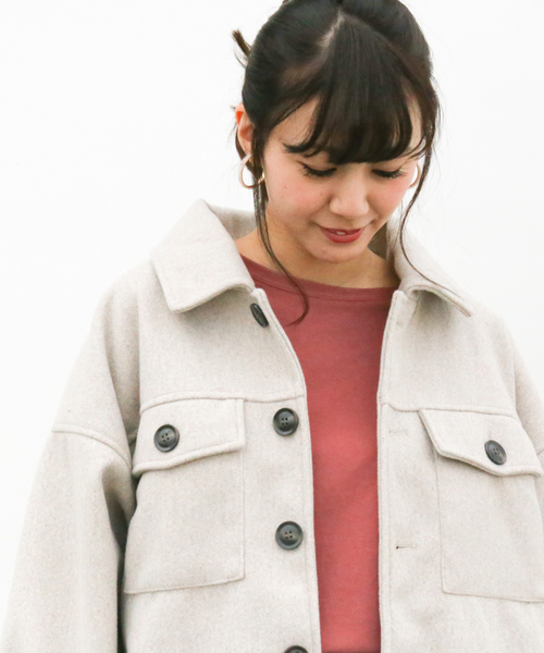 n'ee-ne（ネーネ）の「CPOジャケット（テーラードジャケット・レディース・ブラック/杢グレー/モカ/オートミール・FREE）」の8枚目の写真