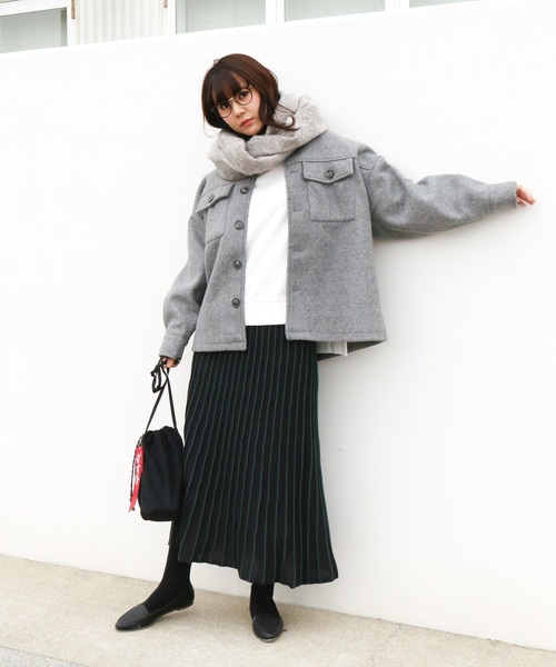 n'ee-ne（ネーネ）の「CPOジャケット（テーラードジャケット・レディース・ブラック/杢グレー/モカ/オートミール・FREE）」の14枚目の写真