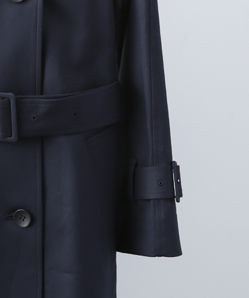 STUDIOUS（ステュディオス）の「STUDIOUSノーカラーラグラントレンチコート（トレンチコート・レディース・ネイビー/ベージュ・1/0）」の11枚目の写真