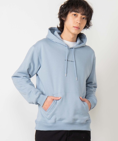 WEGO（ウィゴー）の「WEGO/シンプル刺繍プルパーカー（パーカー・メンズ・ホワイト/サックスブルー/ライトピンク・SMALL/MEDIUM/LARGE）」の2枚目の写真