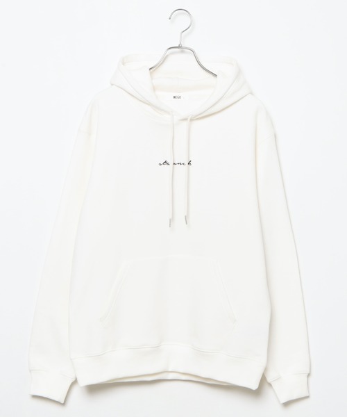 WEGO（ウィゴー）の「WEGO/シンプル刺繍プルパーカー（パーカー・メンズ・ホワイト/サックスブルー/ライトピンク・SMALL/MEDIUM/LARGE）」の16枚目の写真