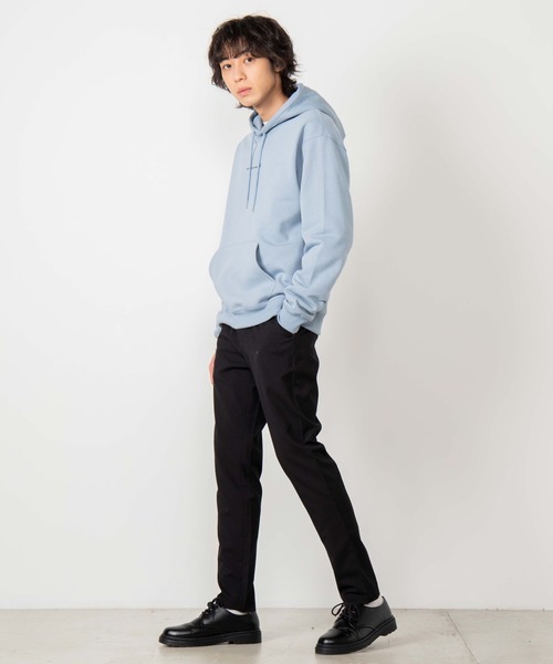 WEGO（ウィゴー）の「WEGO/シンプル刺繍プルパーカー（パーカー・メンズ・ホワイト/サックスブルー/ライトピンク・SMALL/MEDIUM/LARGE）」の9枚目の写真