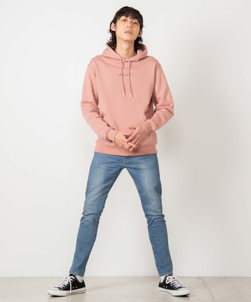 WEGO（ウィゴー）の「WEGO/シンプル刺繍プルパーカー（パーカー・メンズ・ホワイト/サックスブルー/ライトピンク・SMALL/MEDIUM/LARGE）」の12枚目の写真