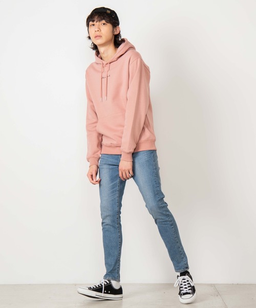 WEGO（ウィゴー）の「WEGO/シンプル刺繍プルパーカー（パーカー・メンズ・ホワイト/サックスブルー/ライトピンク・SMALL/MEDIUM/LARGE）」の13枚目の写真