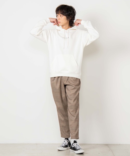 WEGO（ウィゴー）の「WEGO/シンプル刺繍プルパーカー（パーカー・メンズ・ホワイト/サックスブルー/ライトピンク・SMALL/MEDIUM/LARGE）」の8枚目の写真