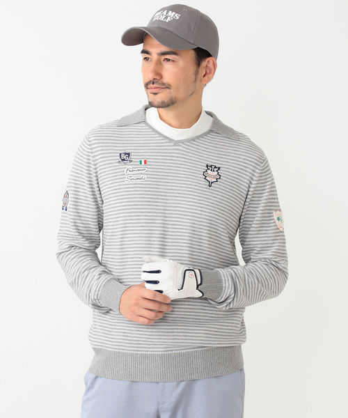 BEAMS GOLF PURPLE LABEL / ボーダースキッパーセーター