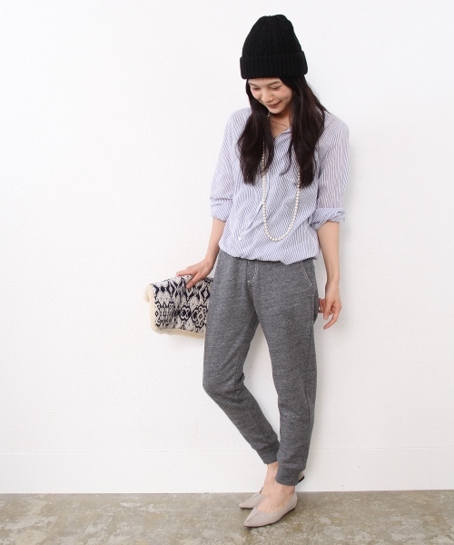 coen(コーエン)の「粗びき杢スウェットパンツ(その他パンツ・レディース・グレー/ネイビー・MEDIUM/LARGE)」の9枚目の写真