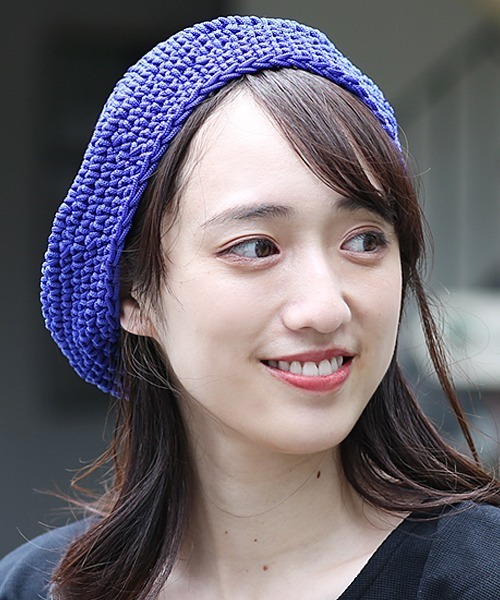 チチカカ（チチカカ）の「ロープベレー帽（ハンチング/ベレー帽・レディース・ブラック/ベージュ/ブルー・FREE）」の2枚目の写真