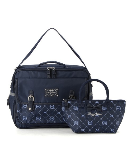 保冷バッグつき3wayアーガイル調サッチェルバッグ ショルダーバッグ