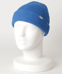 BE0034 / BANKS(バンクス)ワンポイントロゴ入り無地ニットキャップ（ビーニー）