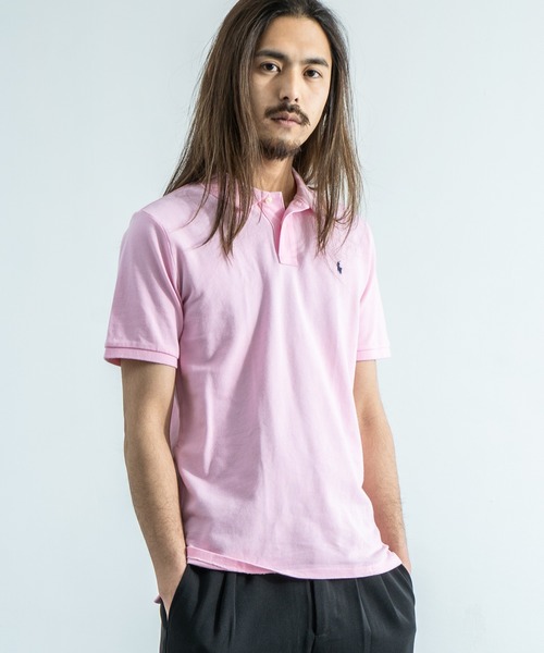 POLO RALPH LAUREN(ポロ ラルフ ローレン)の「POLO RALPH LAUREN ポロラルフローレン ワンポイント 刺繍 綿100% S/Sポロシャツ(ポロシャツ・メンズ・ブラック/ネイビー/グレー/ピンク/レッド/ブルー/ホワイト・M/L/XL)」の6枚目の写真