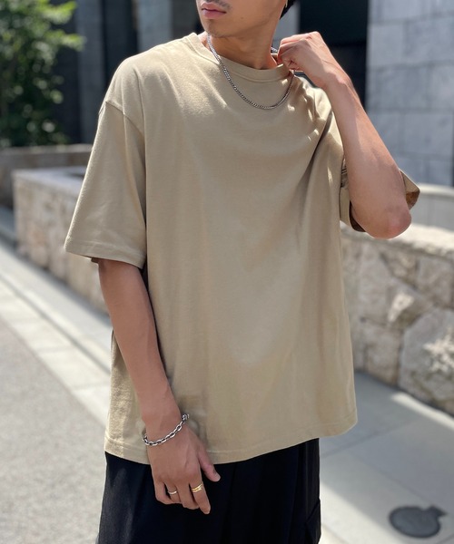 United Athle（ユナイテッドアスレ）の「【United Athle】5.6オンス プレミアムコットン ビッグシルエット ボクシーTシャツ 半袖無地Tシャツ 短丈 5508（Tシャツ/カットソー・メンズ・ホワイト/ブラック/ライトピンク/グレー/ライトグリーン/ライトブルー/カーキ/オリーブ/ネイビー/ベージュ/ライトパープル・S/M/L/XL/XXL）」の6枚目の写真