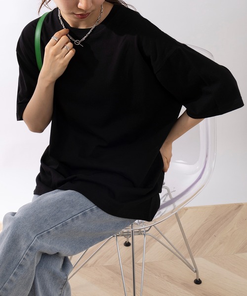 United Athle（ユナイテッドアスレ）の「【United Athle】5.6オンス プレミアムコットン ビッグシルエット ボクシーTシャツ 半袖無地Tシャツ 短丈 5508（Tシャツ/カットソー・メンズ・ホワイト/ブラック/ライトピンク/グレー/ライトグリーン/ライトブルー/カーキ/オリーブ/ネイビー/ベージュ/ライトパープル・S/M/L/XL/XXL）」の22枚目の写真