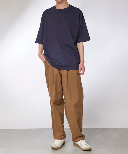 United Athle（ユナイテッドアスレ）の「【United Athle】5.6オンス プレミアムコットン ビッグシルエット ボクシーTシャツ 半袖無地Tシャツ 短丈 5508（Tシャツ/カットソー・メンズ・ホワイト/ブラック/ライトピンク/グレー/ライトグリーン/ライトブルー/カーキ/オリーブ/ネイビー/ベージュ/ライトパープル・S/M/L/XL/XXL）」の18枚目の写真