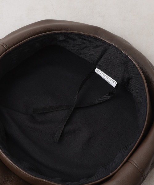 Chico（チコ）の「フェイクレザーベレー帽（ハンチング/ベレー帽・レディース・ブラック/ブラウン・FREE）」の7枚目の写真