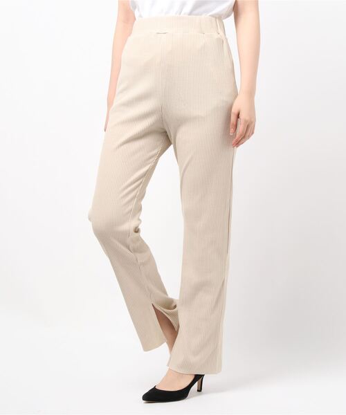 Samansa Mos2 Blue サマンサモスモスブルー の セルフカットリブパンツ その他パンツ Wear