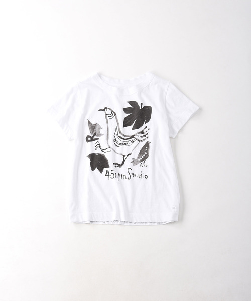 45R 山ものがたりのプリントTシャツ 45R（フォーティファイブアール）の「山ものがたりのプリントT