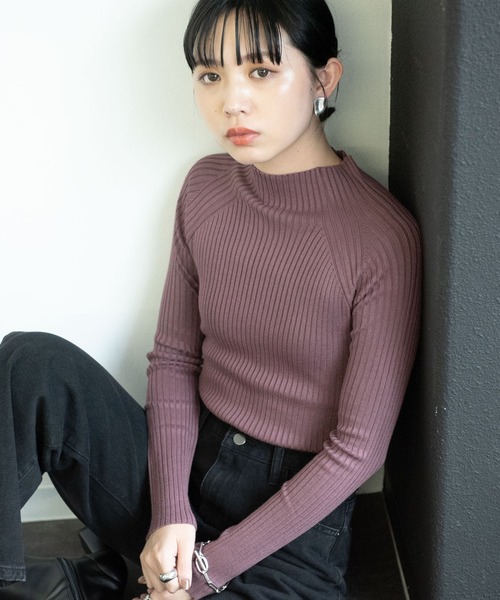 Aunt Marie's(アントマリーズ)の「ストレッチリブハイネックニット /AUNTMARIE'S(ニット/セーター・レディース・ブラック/パープル/ブラウン/グリーン/アイボリー/モカ/ブルー/ライトグレー・FREE)」の21枚目の写真