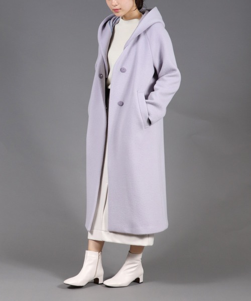 セール 1 14スーパー110ｓ シャルム加工両面ビーバー フード付きロングコート その他アウター Jines ジネス のファッション通販 Zozotown