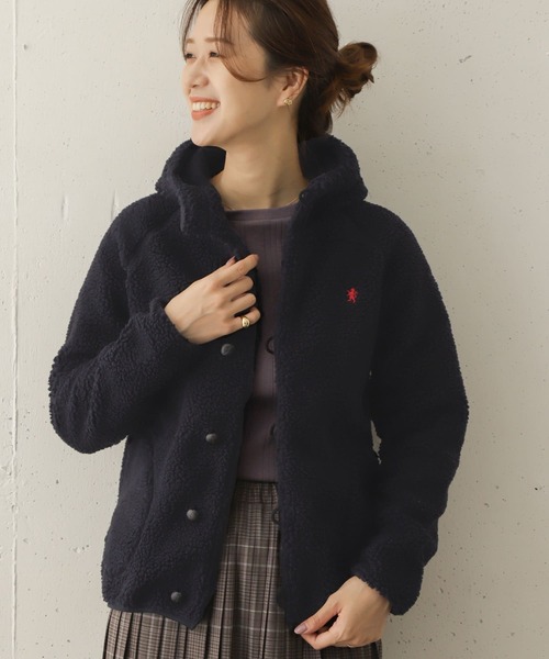 URBAN RESEARCH DOORS（アーバンリサーチドアーズ）の「GYMPHLEX　T/A ボアフードジャケット（ブルゾン・レディース・アイボリー/ネイビー・16）」の11枚目の写真