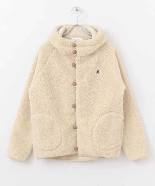 URBAN RESEARCH DOORS（アーバンリサーチドアーズ）の「GYMPHLEX　T/A ボアフードジャケット（ブルゾン・レディース・アイボリー/ネイビー・16）」の5枚目の写真