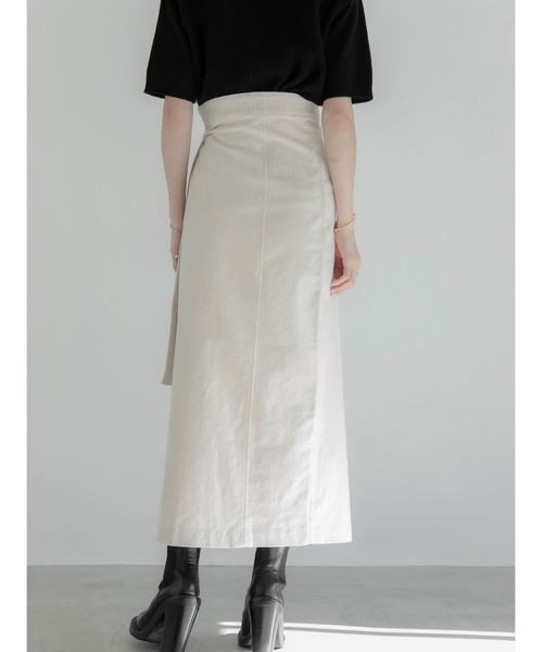 amel（エイメル）の「コーデュロイラップスカート（スカート・レディース・アイボリー・FREE）」の9枚目の写真