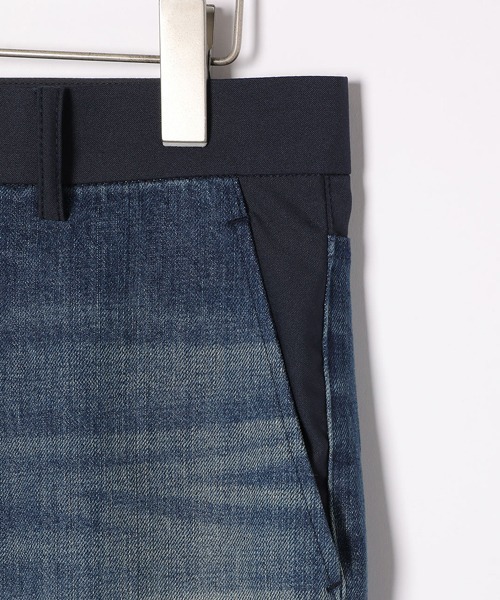 ADAM ET ROPE'（アダムエロペ）の「リコンストラスト ルーズテーパード スラックスデニム（デニムパンツ・メンズ・ダークインディゴブルー/ライトインディゴブルー・M/L）」の8枚目の写真