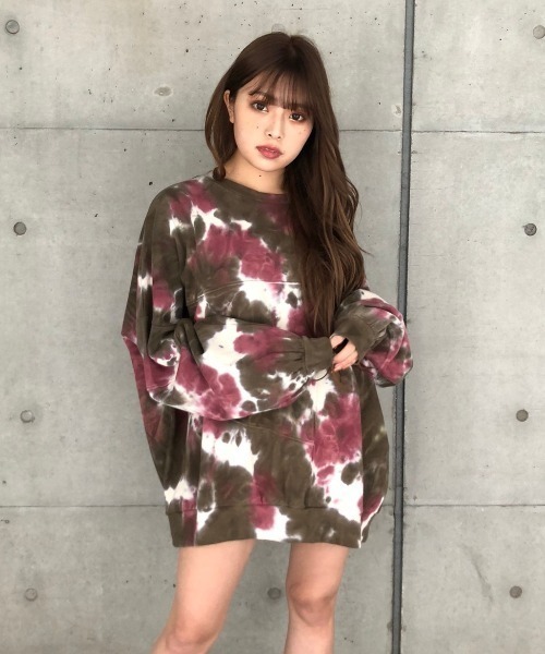 ENVYM（アンビー）の「タイダイステッチＰＯ（スウェット・レディース・ブラック/ブルー/サックスブルー/カーキ・FREE）」の5枚目の写真