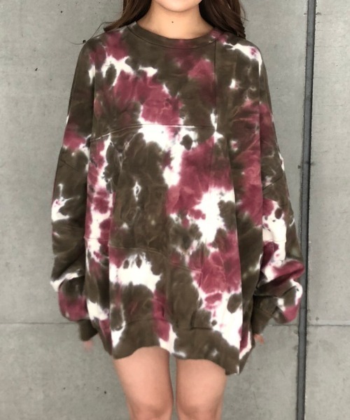 ENVYM（アンビー）の「タイダイステッチＰＯ（スウェット・レディース・ブラック/ブルー/サックスブルー/カーキ・FREE）」の7枚目の写真