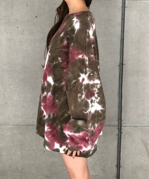 ENVYM（アンビー）の「タイダイステッチＰＯ（スウェット・レディース・ブラック/ブルー/サックスブルー/カーキ・FREE）」の8枚目の写真