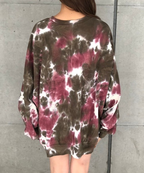 ENVYM（アンビー）の「タイダイステッチＰＯ（スウェット・レディース・ブラック/ブルー/サックスブルー/カーキ・FREE）」の9枚目の写真