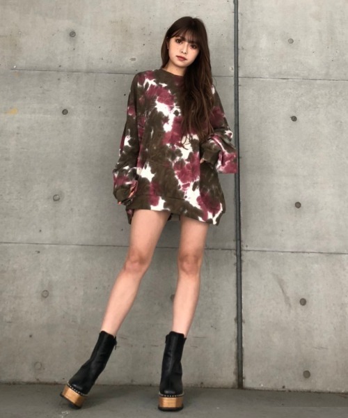 ENVYM（アンビー）の「タイダイステッチＰＯ（スウェット・レディース・ブラック/ブルー/サックスブルー/カーキ・FREE）」の11枚目の写真