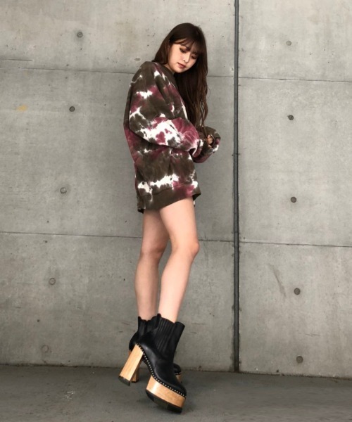 ENVYM（アンビー）の「タイダイステッチＰＯ（スウェット・レディース・ブラック/ブルー/サックスブルー/カーキ・FREE）」の10枚目の写真